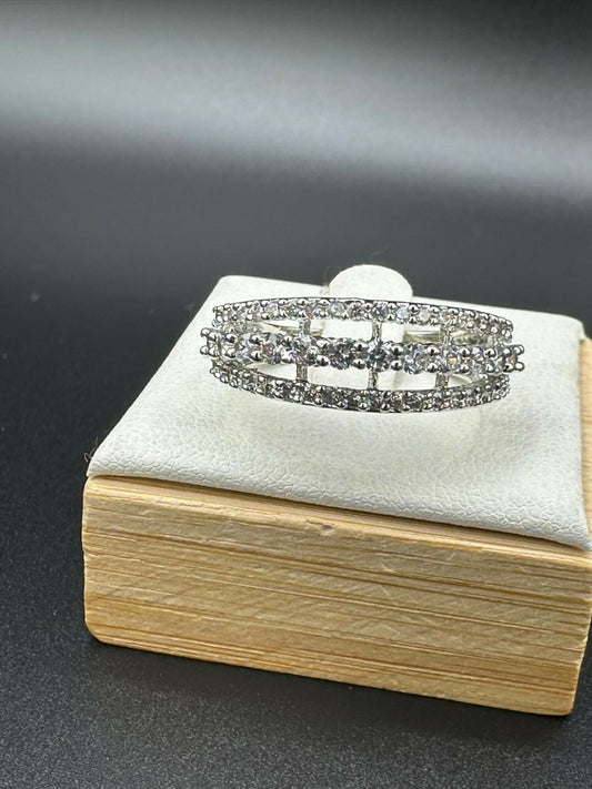 H&A Jewellery One Carat Silver Plated Ring