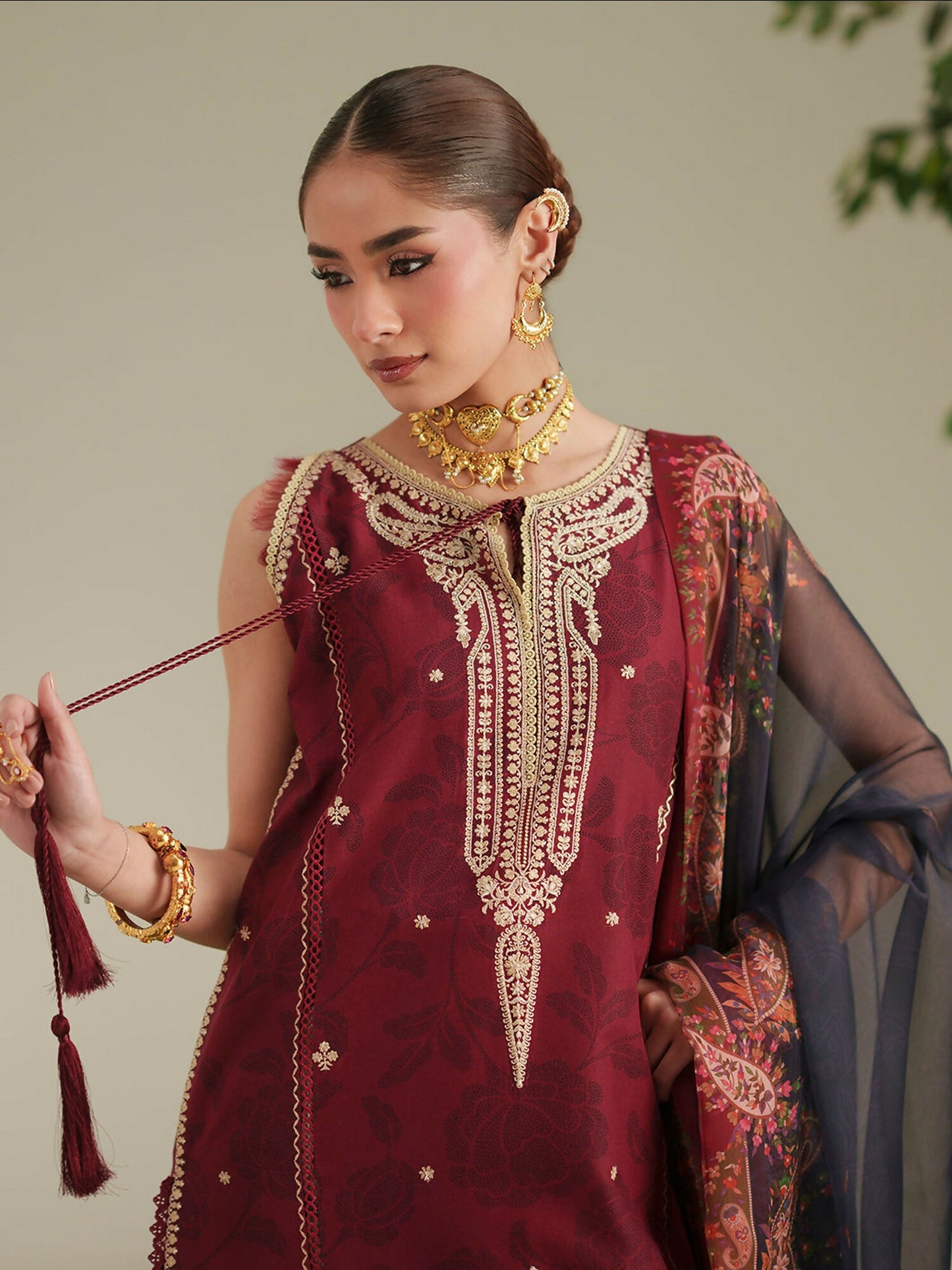 Binilyas Jojo Summer'26 Lawn Embroidered Unstitched 3-Piece Suit-84B