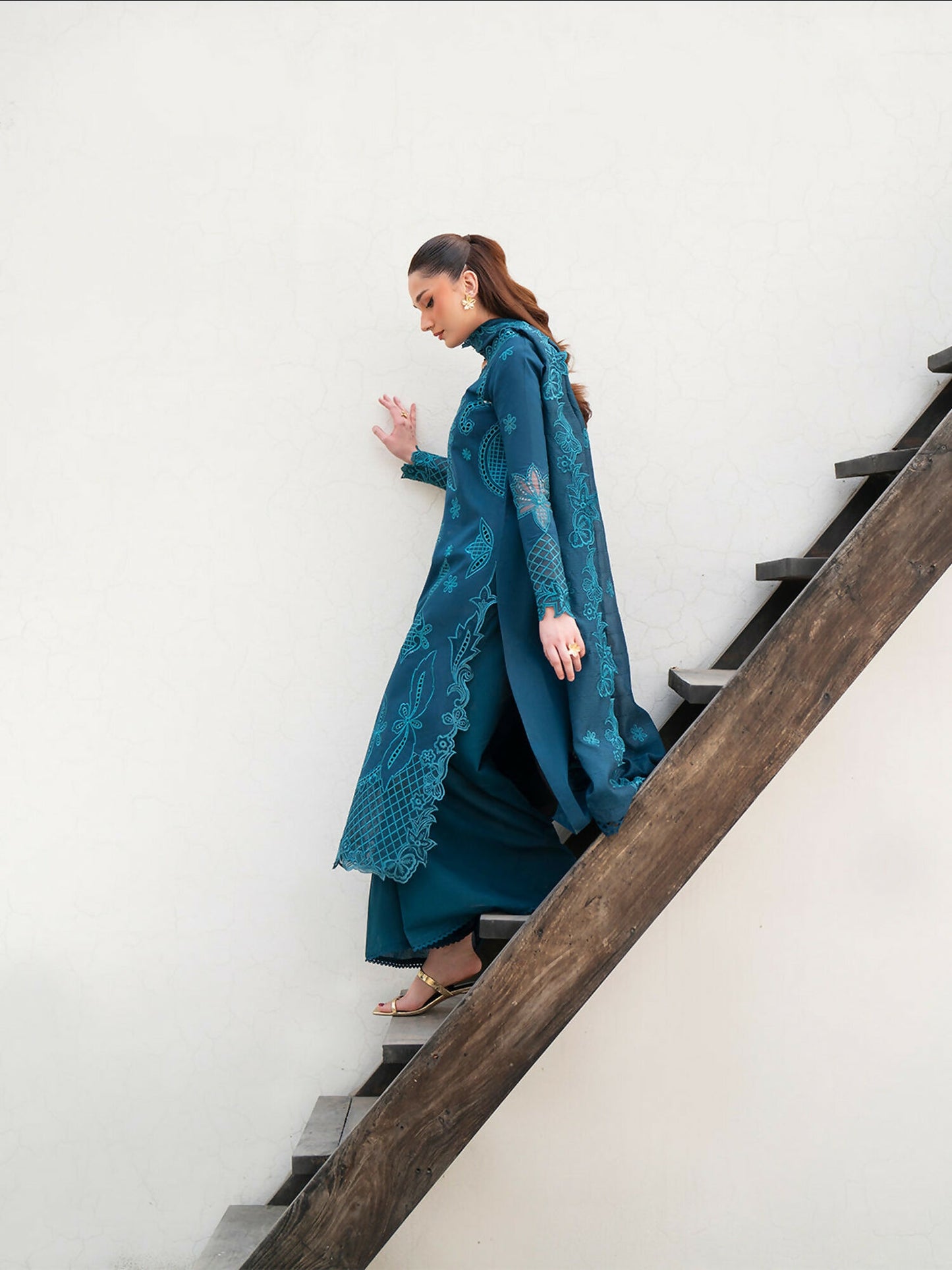 Mahnur Angan Lawn'26 Embroidered Stitched 3-Piece Suit-AN-014