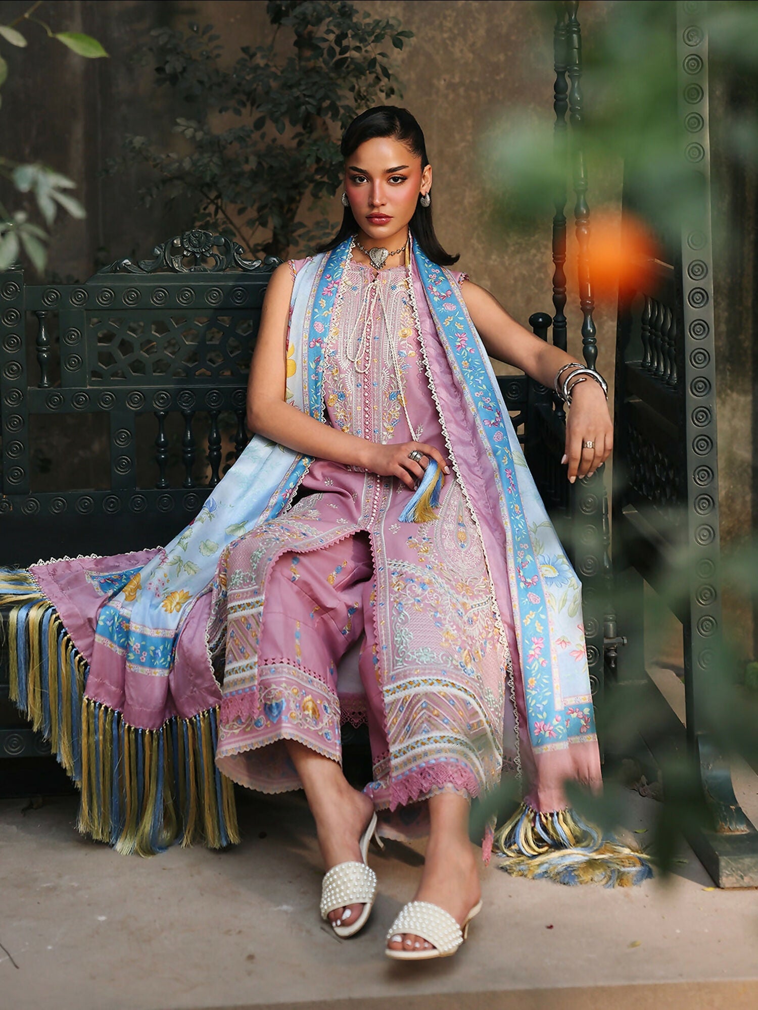 Binilyas Lumina Summer Lawn Embroidered Unstitched 3-Piece Suit-L77-B