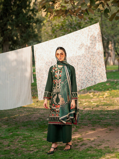 Panache Apparel Lawn Embroidered Stitched 2-Piece Suit-Surreal Green