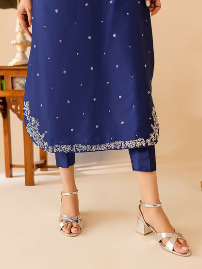 Allure By IH Luxury Pret Raw Silk Embellished Stitched 3-Piece Suit-Eliza