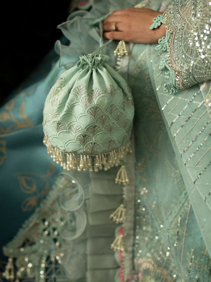 Parishay Ranibagh Luxury Formals Organza Embroidered Stitched 3-Piece Suit-Aarzoo