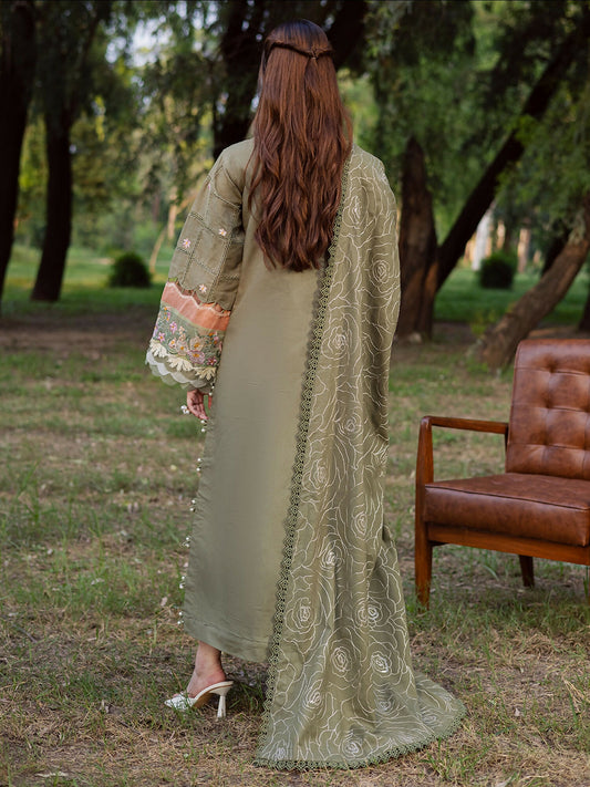 Parishay Winterwood Tales Khaddar Embroidered Unstitched 3-Piece Suit- WW - 13