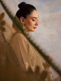 Mahnur Kaia Slub Linen Embroidered Unstitched 3-Piece Suit-K- 04