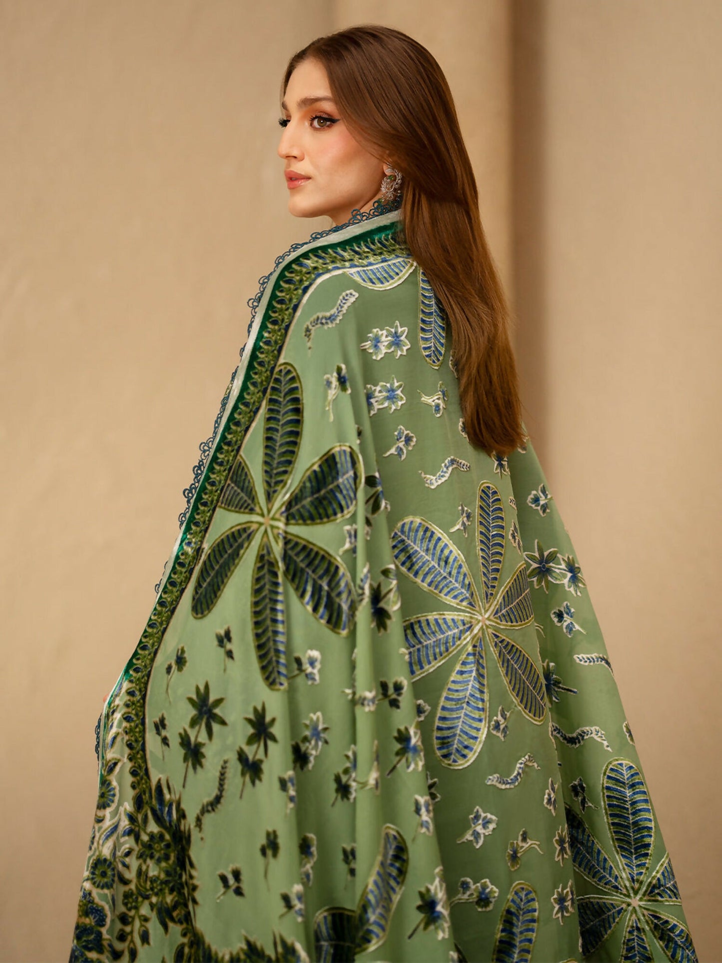 Binilyas Saqqara Kotrai Embroidered Stitched 3-Piece Suit-164-B