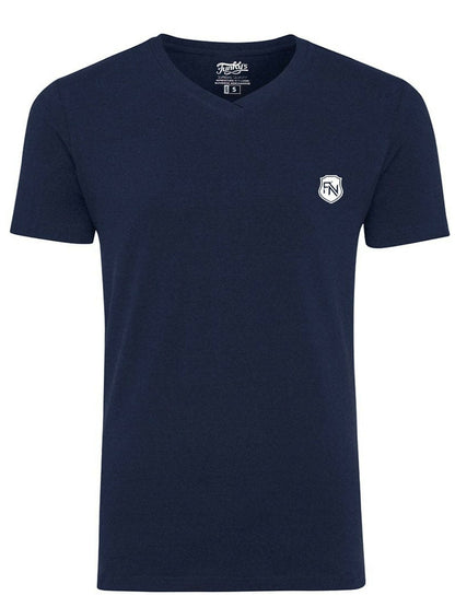Funkys high density logo stellar V neck cotton tee-12464