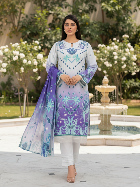 Motifz Linen Printed Unstitched 3-Piece Suit-06