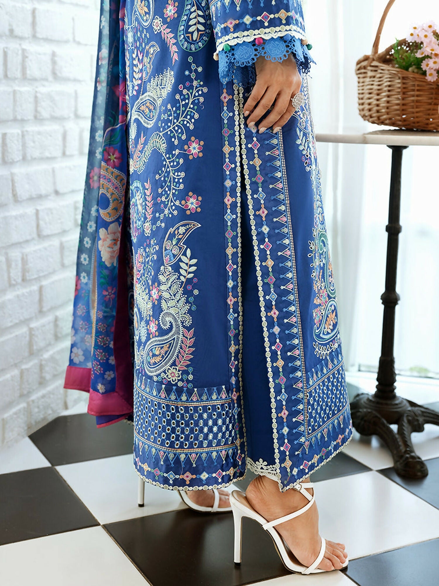 Mushq A Moi Luxury Lawn Embroidered Unstitched 3-Piece Suit-Moonlit Dreams