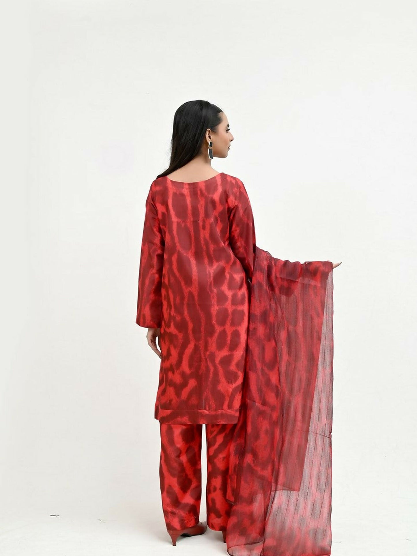 Imran Aftab Valentine's Day Raw Silk Printed Unstitched 3-Piece Suit-IAVD 04