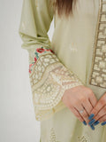 Kachy Dhaagy Cotton Embroidered Stitched 3-Piece Suit-Hania
