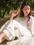Kachy Dhaagy Lawn Embroidered Stitched 3-Piece Suit-Komal