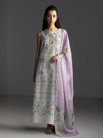 COCO by Zara Shahjahan Lawn'26 Embroidered Unstitched 3-Piece Suit-Veya-7A
