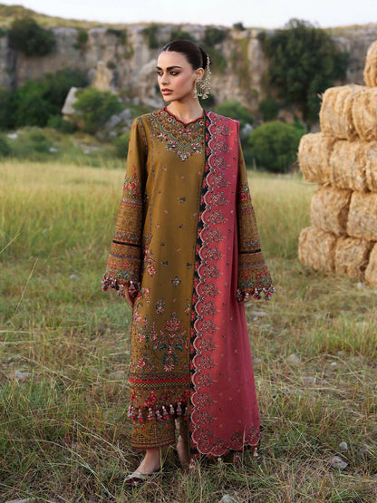 Hussain Rehar Khaddar'25 Embroidered Unstitched 3-Piece Suit-Gitiara