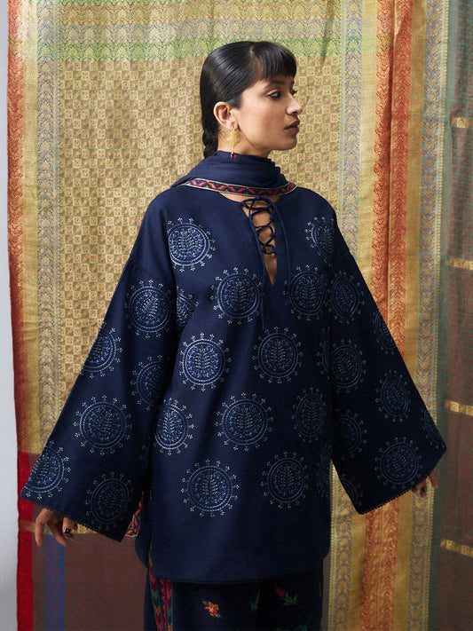 Jugnu by Hussain Rehar Khaddar Pret’26 Embroidered 2-Piece Suit-Bahareh