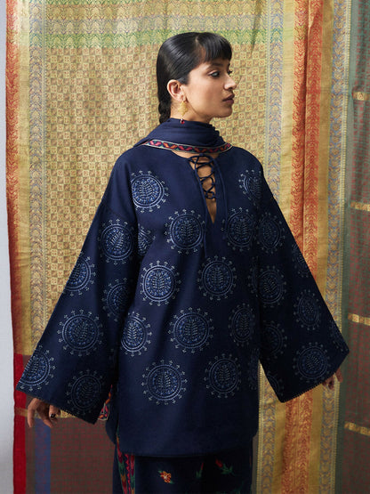 Jugnu by Hussain Rehar Khaddar Pret’26 Embroidered 2-Piece Suit-Bahareh