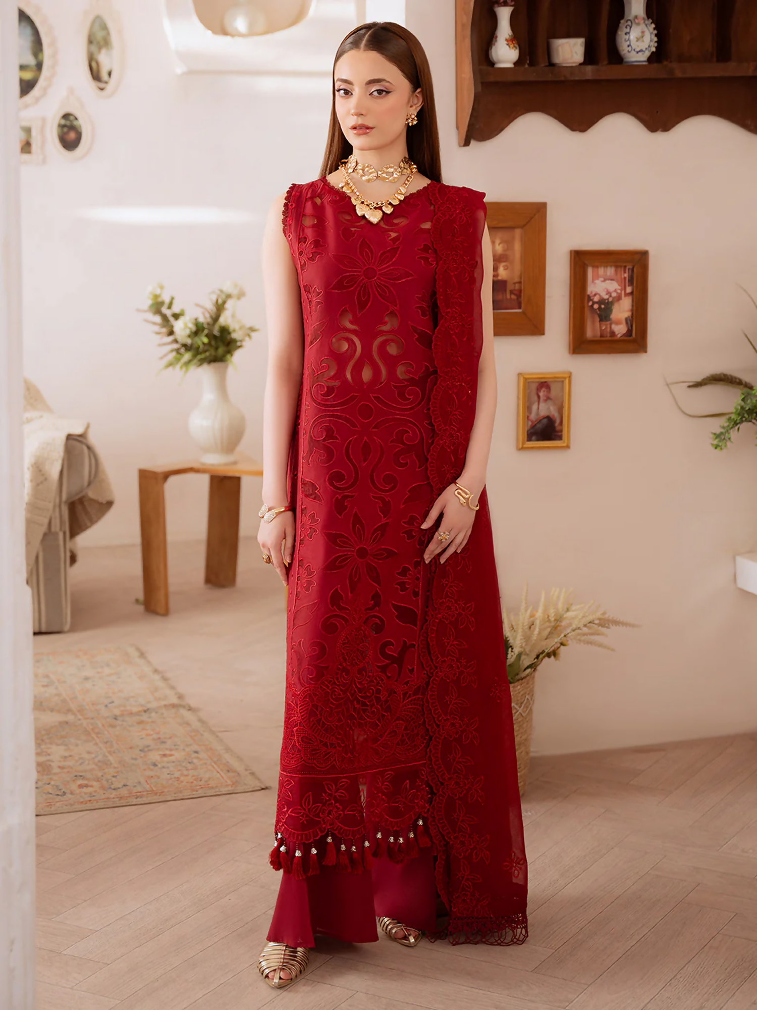 Mahnur Shanaya Lawn Embroidered Stitched 3-Piece Suit-SN-05