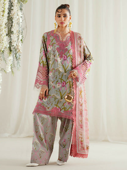 Binilyas Eres Bonita Viscose Embroidered Stitched 3-Piece Suit-1103-B