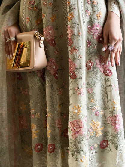 Shiza Hassan Aira Luxury Pret Cotton Net Embroidered Stitched 4-Piece Suit-Miha