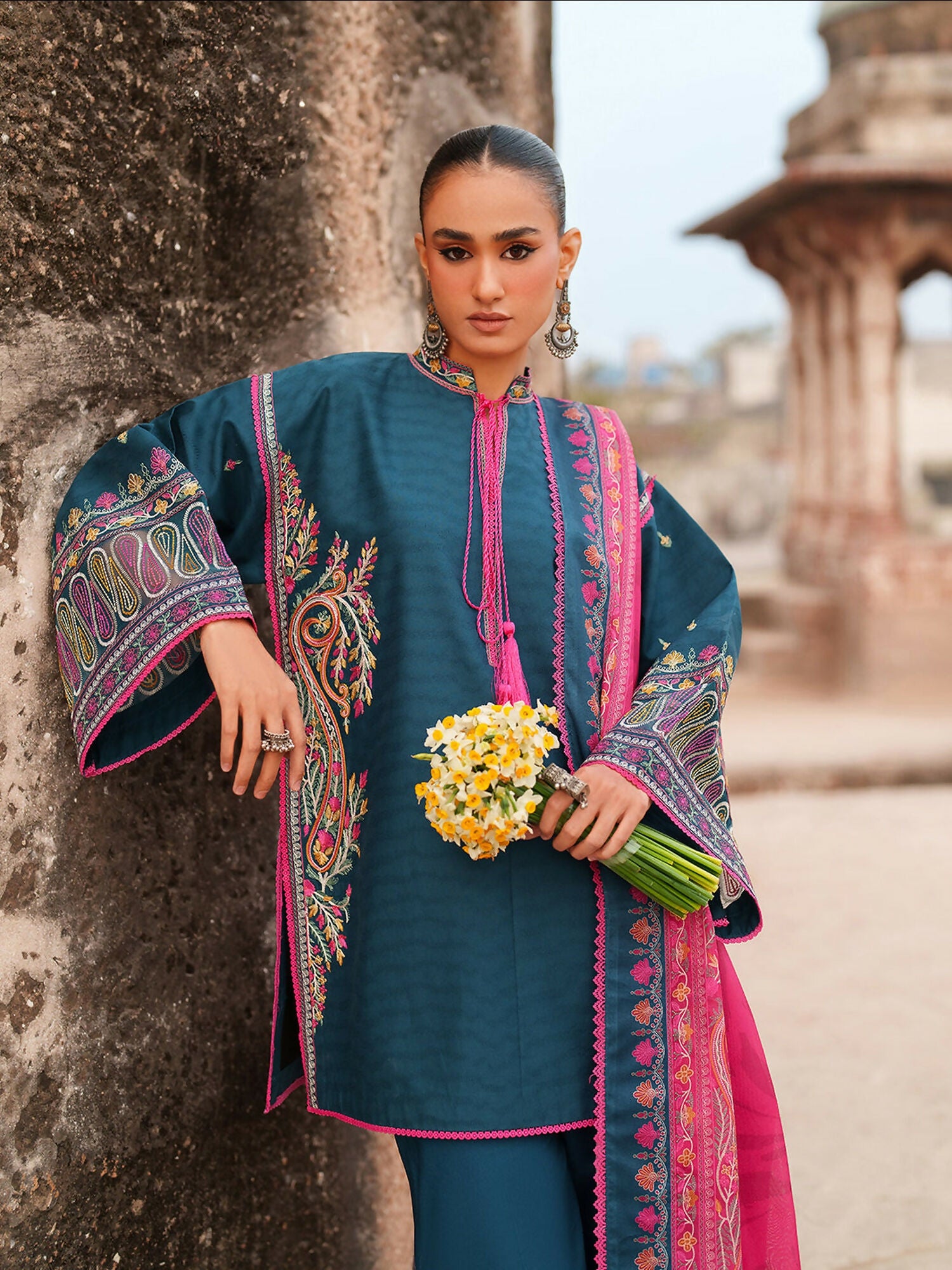 Binilyas Suroor Eid Pret'26 Lawn Embroidered Stitched 3-Piece Suit-246-A