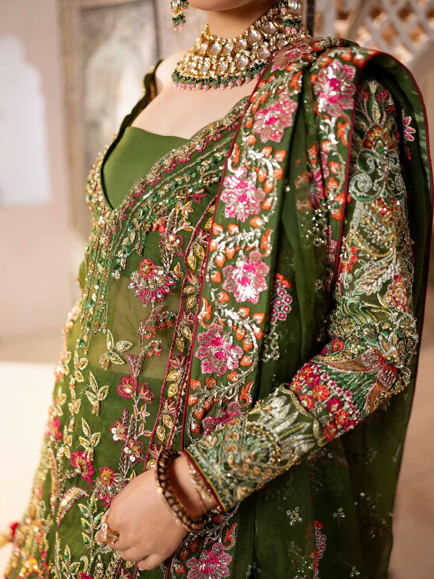 Shiza Hassan Shehnai Organza Embellished Stitched 4-Piece Suit-Zaria