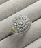 H&A Jewellery 18K Gold Polished Zircon Diamond Cluster Ring