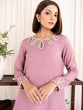 Allure By IH Luxury Pret Raw Silk Embellished Stitched 3-Piece Suit-Aida