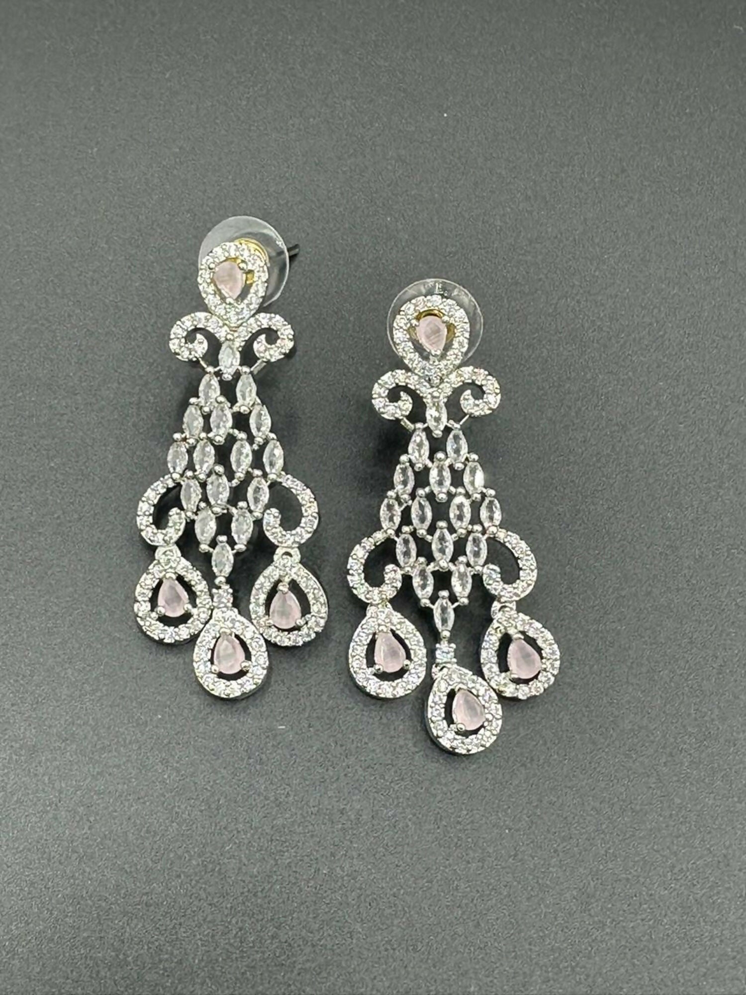 H&A Jewellery One Carat Silver Rhodium Plated Earrings