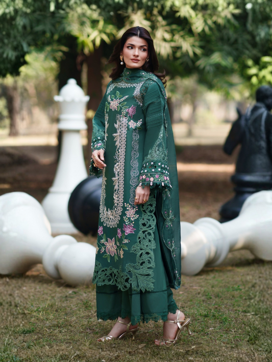 Parishay Summer Queen Lawn Embroidered Unstitched 3-Piece Suit-SQ-15