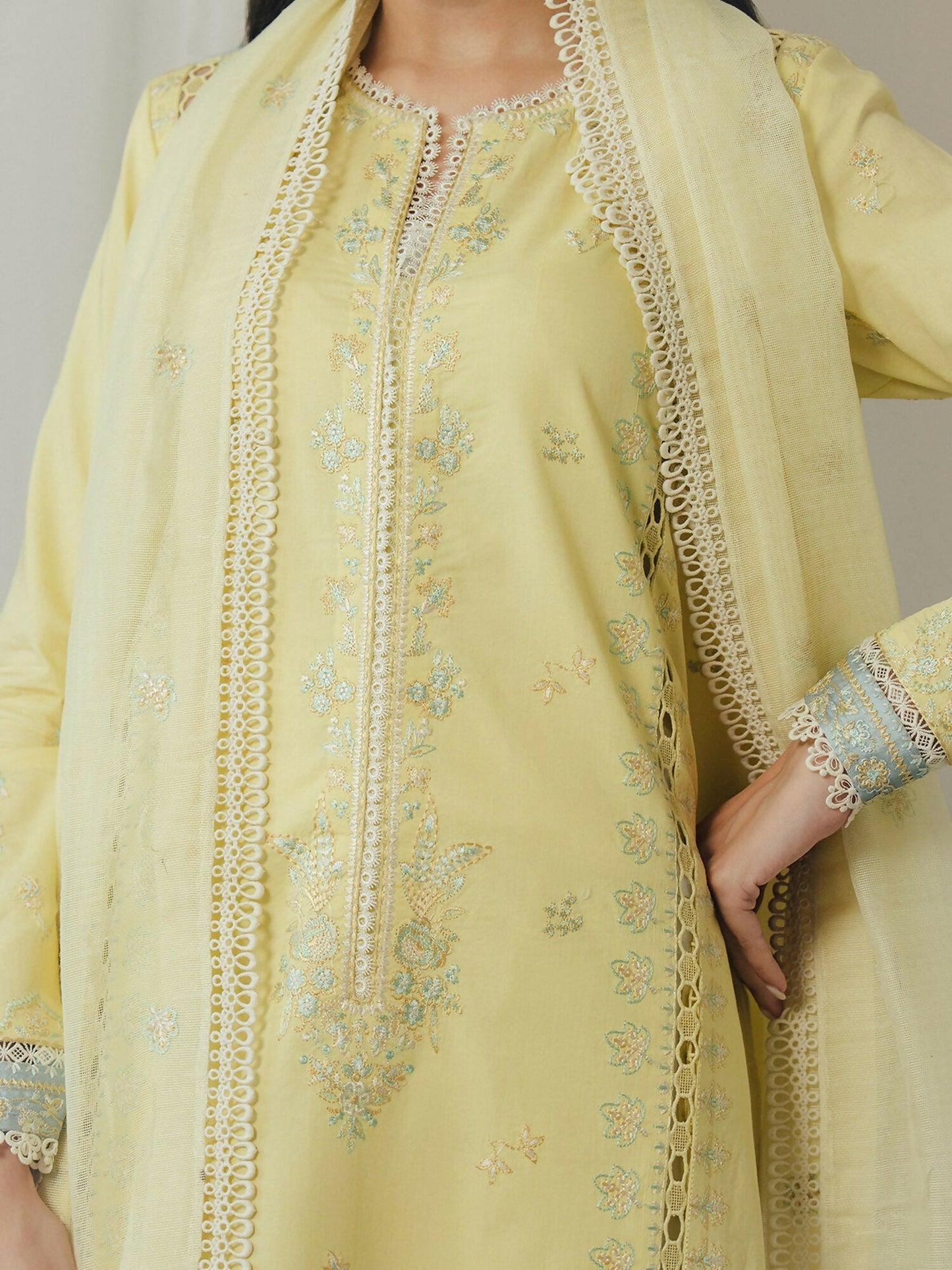 Afrozeh Day Break'26 Lawn Embroidered Unstitched 3-Piece Suit-Dayglow