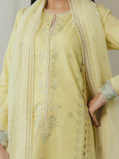 Afrozeh Day Break'26 Lawn Embroidered Unstitched 3-Piece Suit-Dayglow