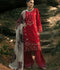 Hemstitch Lawn Embroidered Stitched 3-Piece Suit-Midnight Rose