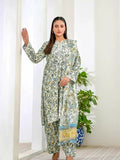 MAK Fashion Lawn Embroidered Stitched 3-Piece Suit-Citrine