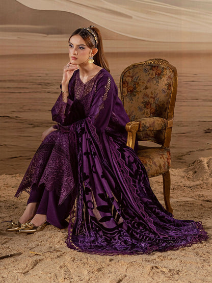 Mahnur Amelia Kotrai Embroidered Unstitched 3-Piece Suit-CK-010