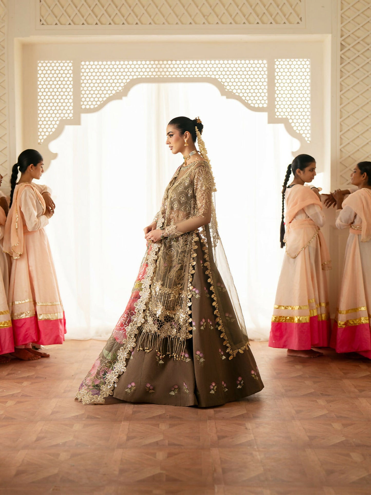 Parishay Ranibagh Luxury Formals Organza Embroidered Stitched 3-Piece Suit-Nayab