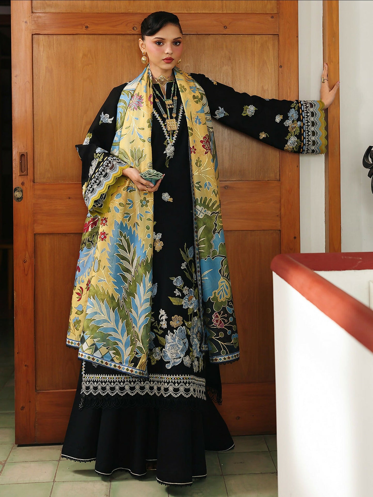 Binilyas Lumina Summer Lawn Embroidered Unstitched 3-Piece Suit-L71-B