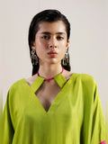 Hussain Rehar Pay Day Vol III Raw Silk Stitched Shirt-Verdant
