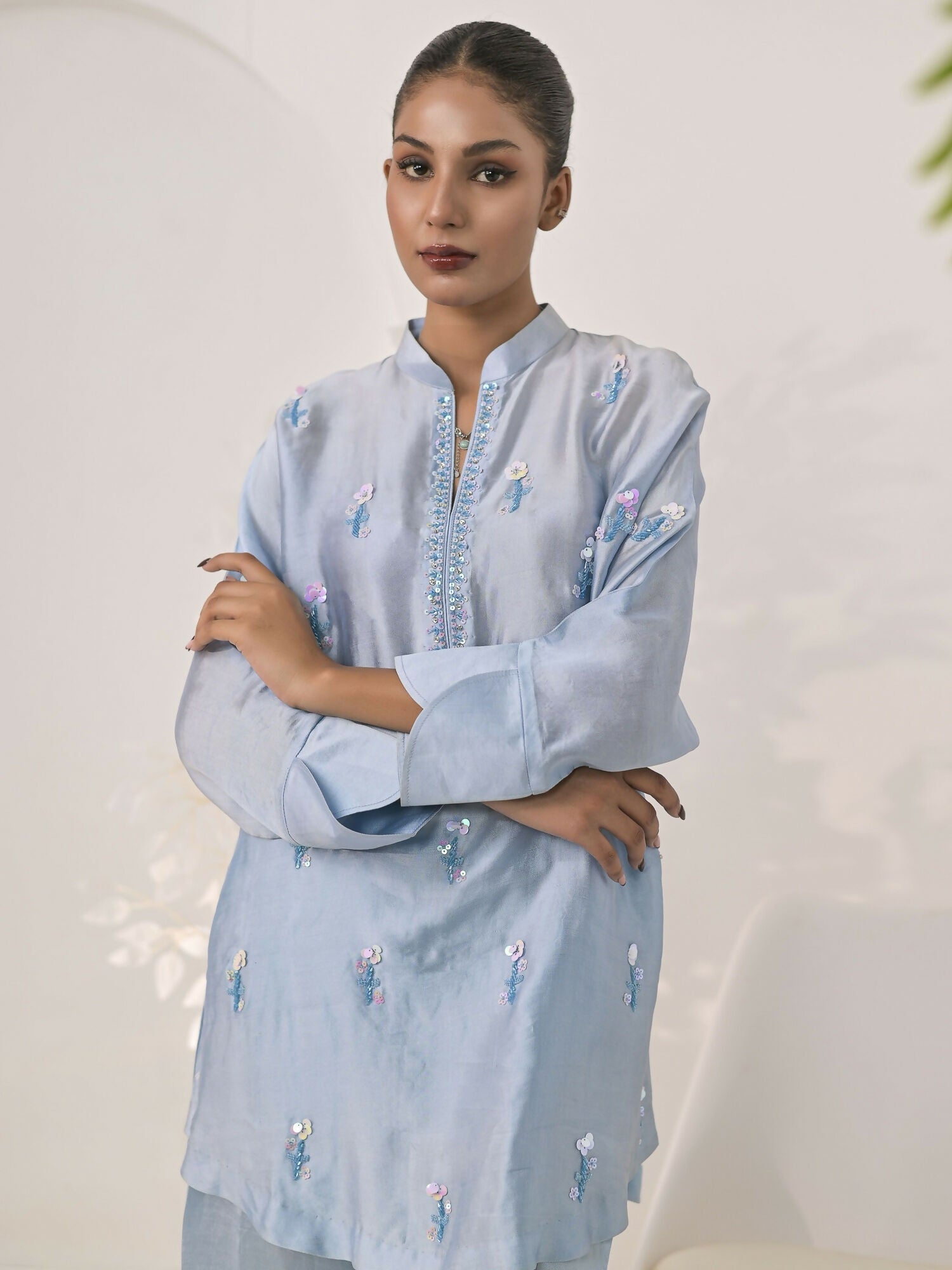 Ruby's Couture The Luxe Edit Sheesha Silk Embellished Stitched 2-Piece Suit-Aira