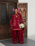Jugnu by Hussain Rehar SS'25 Cotton Embroidered Unstitched 3-Piece Suit-Kunar