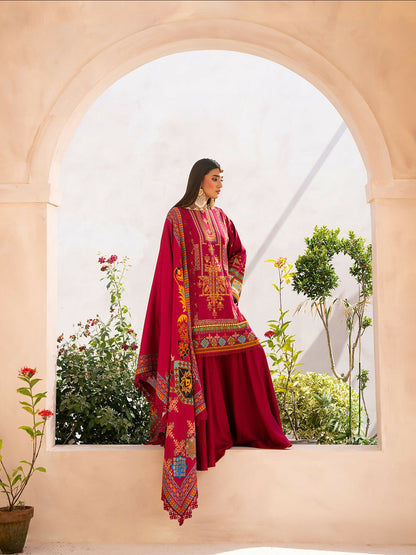 Binilyas Kotrai Embroidered Unstitched 3-Piece Suit-792 -B