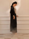 Allure By IH Be-My-Guest Thai Silk Embroidered kaftan Set-Espresso