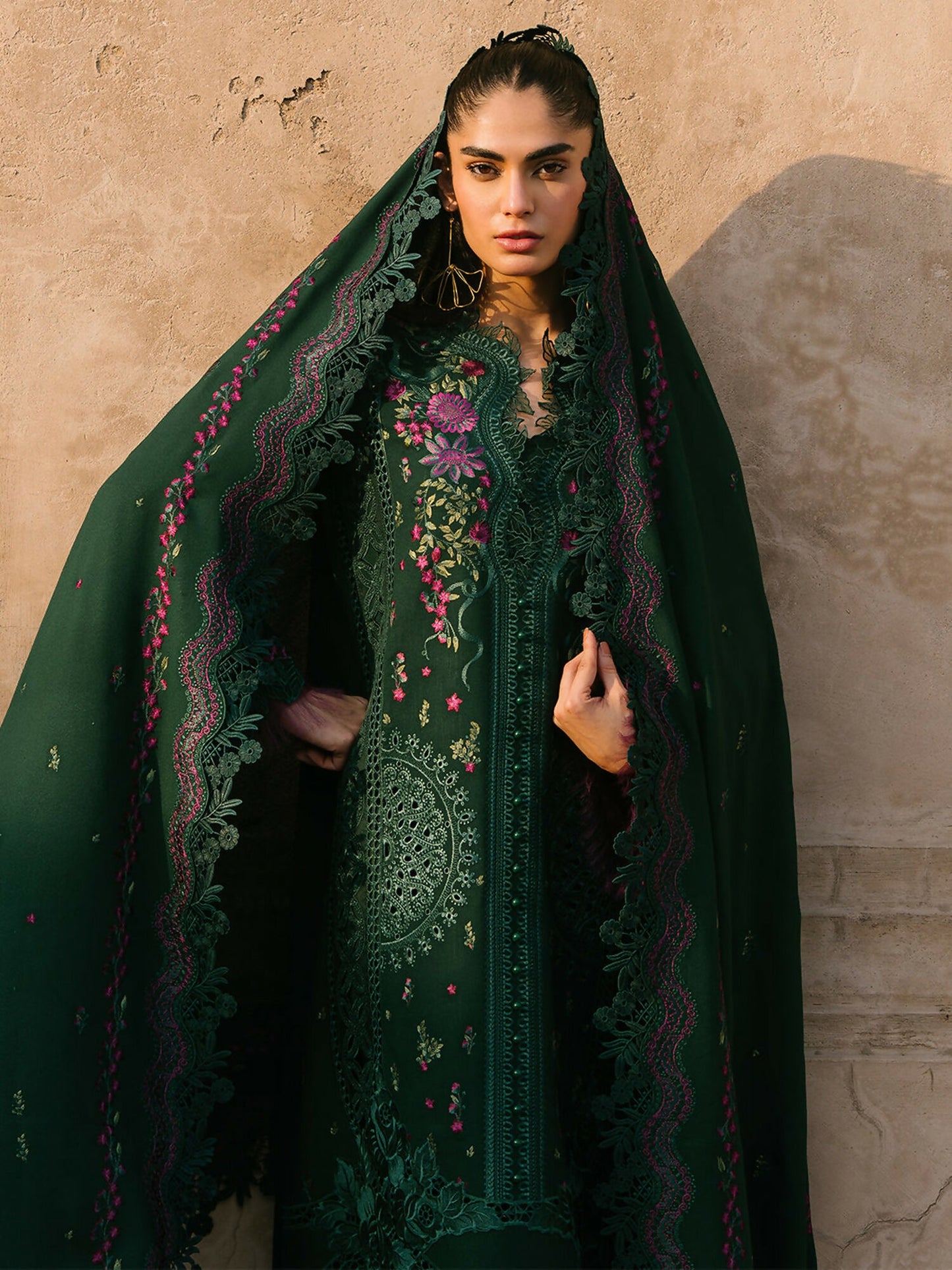 Binilyas Karandi Embroidered Unstitched 3-Piece Suit-152-B