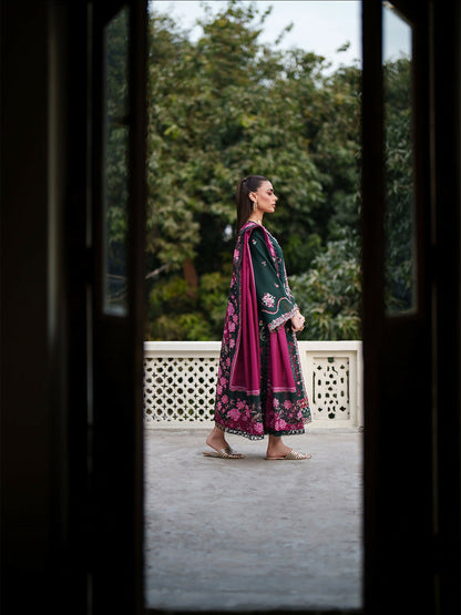 Binilyas Heritage Dore Summer'26 Lawn Embroidered Unstitched 3-Piece Suit-174-B