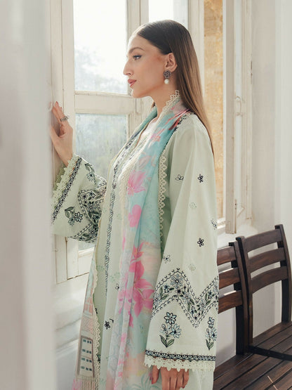 Afrozeh Day Break'26 Lawn Embroidered Unstitched 3-Piece Suit-Dewlit