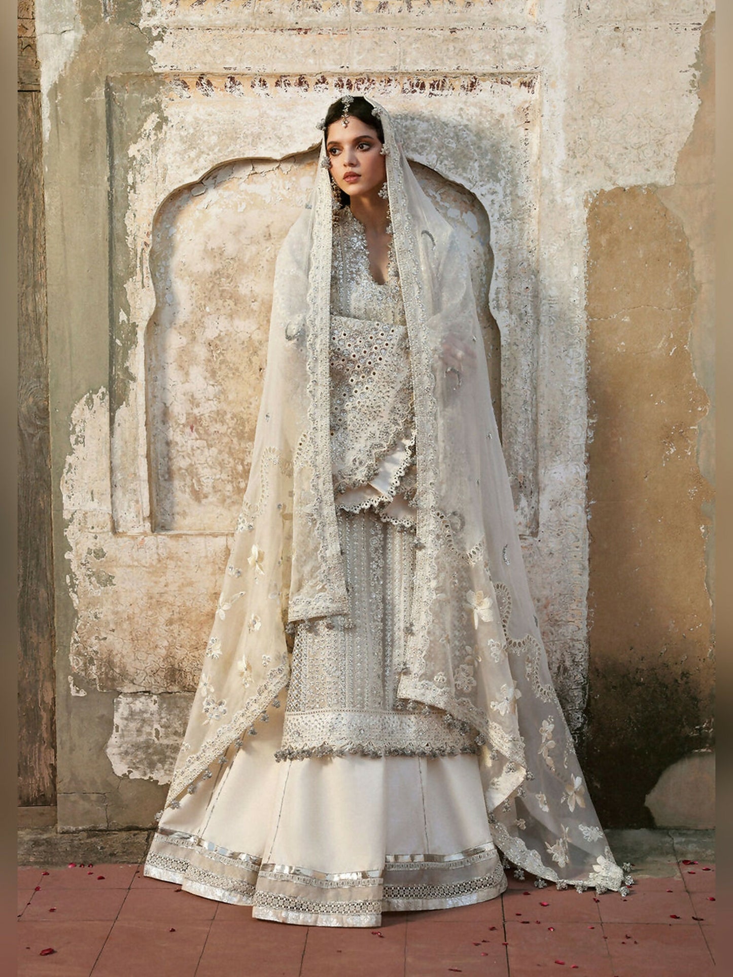 Hussain Rehar Massarat Festive Unstitched'25 Organza 3-Piece Suit-Sitara