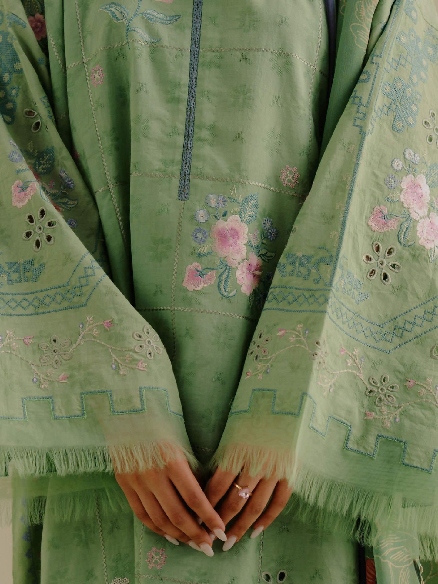 COCO by Zara Shahjahan Jacquard Embroidered Unstitched 3-Piece Suit-Sufa-5A