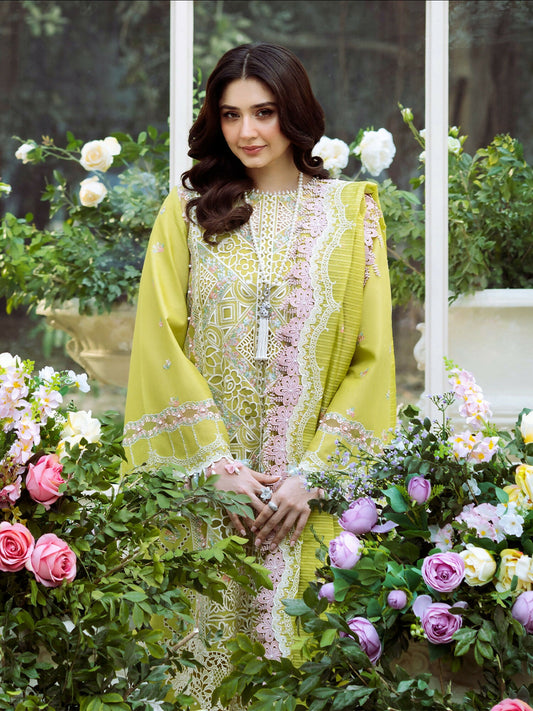 Binilyas Freesia Lawn Embroidered Unstitched 3-Piece Suit-105-A