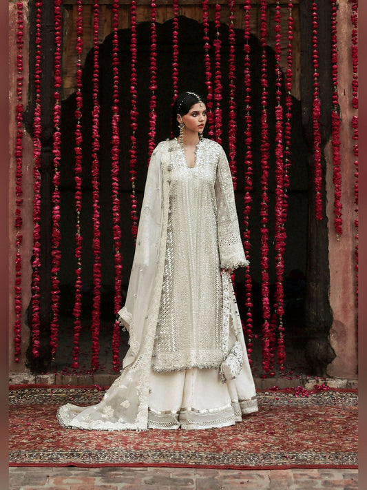 Hussain Rehar Massarat Festive Unstitched'25 Organza 3-Piece Suit-Sitara