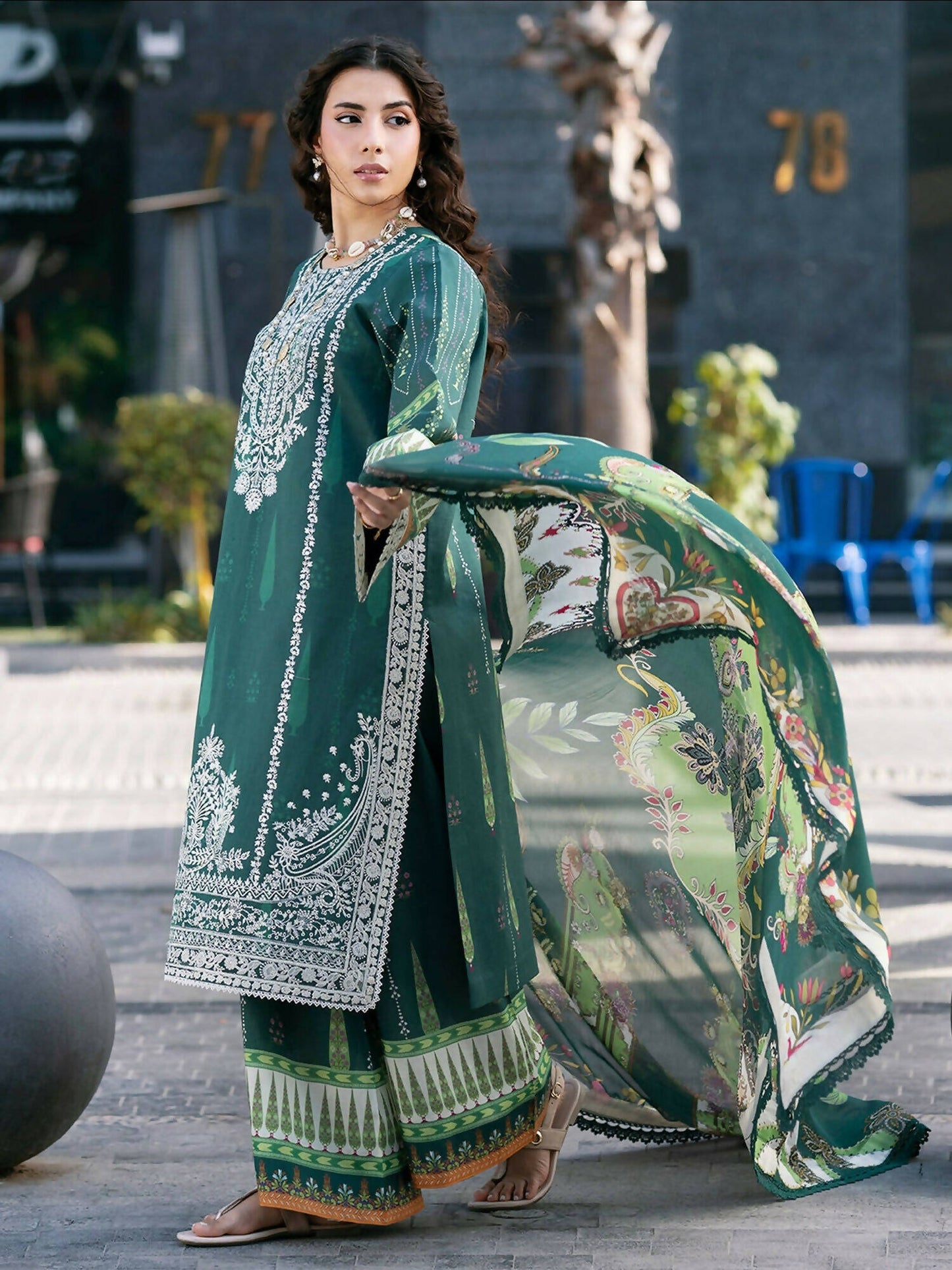 Mahnur Broadway Luxury Lawn'26 Embroidered Unstitched 3-Piece Suit-BW-012