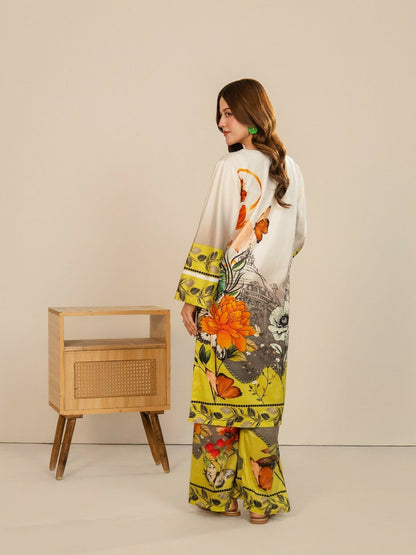 Stylish Collection Velvet Vogue Printed Co-Ord Set-Butterfly Bold